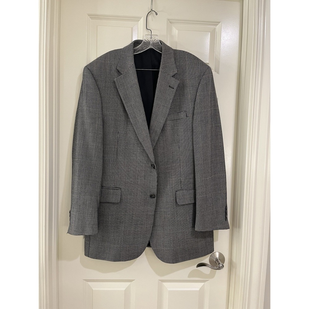 jos a bank men wool silk‎ blend sports blazer size 44L